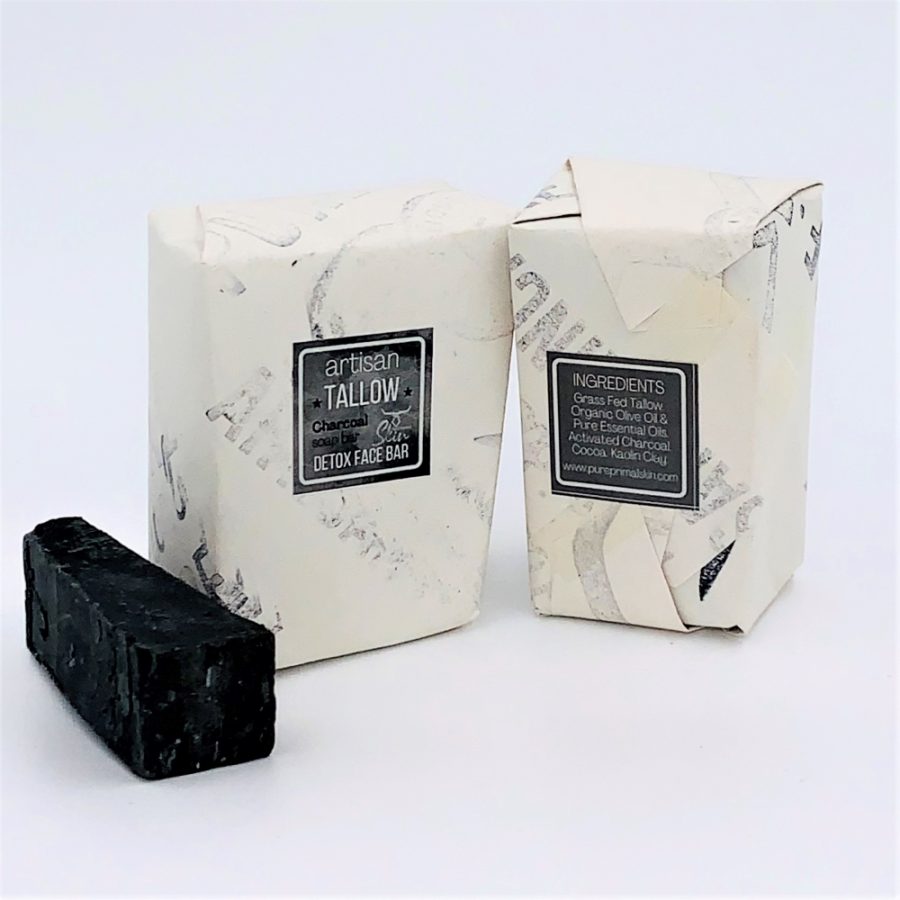 DETOXIFYING FACE BAR, TALLOW FACIAL SOAP, OILY PROBLEM SKIN FACE WASH BAR