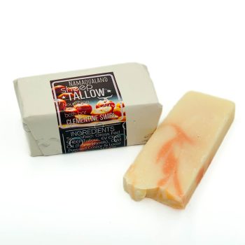 CLEMENTINE SWIRL NAMAQUA SHEEP TALLOW BATH BAR