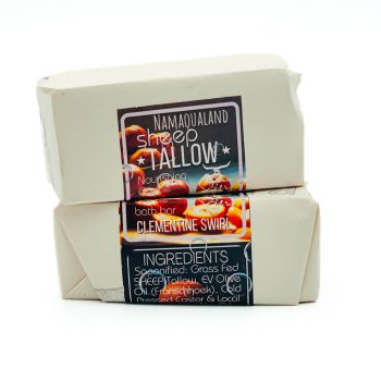 CLEMENTINE SWIRL NAMAQUA SHEEP TALLOW BATH BAR