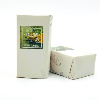 NEEM & TURMERIC HEALING FACE BODY HAIR TALLOW SOAP BAR