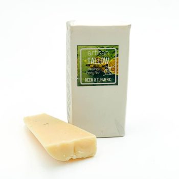 NEEM & TURMERIC HEALING FACE BODY HAIR TALLOW SOAP BAR