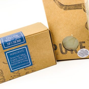 Top2Toe tallow face hair body soap bar