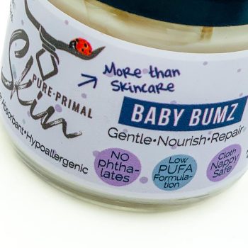 BABY BUMZ, BABY NAPPY CREAM, CLOTH NAPPY SAFE, BUM CREAM, NAPPY RASH CREAM, LOW PUFA, HEALING, TALLOW BASED