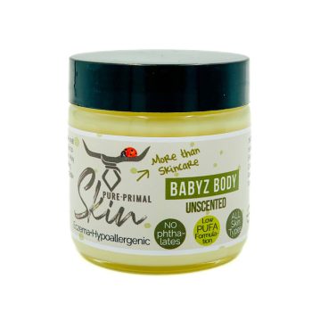 BABYZ BODY, TALLOW BABY BODY BUTTER, WHOLE FAMILY FRIENDLY, LOW PUFA, WATERLESS SKINCARE, PURE PRIMAL SKIN, HYPOALLERGENIC, NATURAL SKINCARE