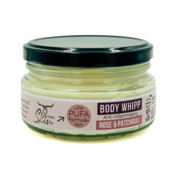 BODY WHIPP, TALLOW SKIN BUTTA, LOW PUFA, ROSE & PATCHOULI, TALLOW BASED
