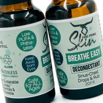 BREATHE EASY, DECONGESTANT, SINUS, CHEST RUB, NATURAL, AROMA OIL BLEND, Low pufa