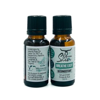 BREATHE EASY, DECONGESTANT, SINUS, CHEST RUB, NATURAL, AROMA OIL BLEND, Low pufa