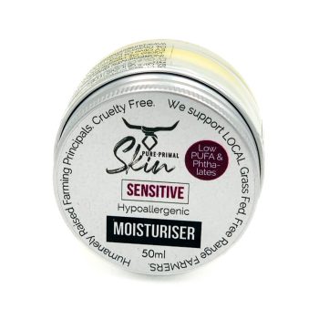 moisturiser, sensitive skin, face moisturiser, hydrating cream, hypoallergenic, tallow based, low pufa, phthalate free, tallow skincare, waterless skincare