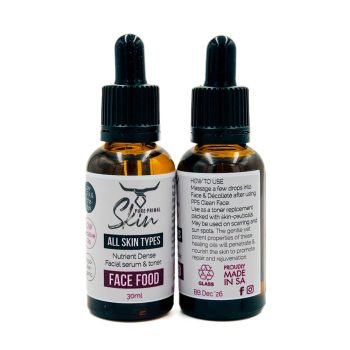 FACE FOOD, SERUM, SKIN TONER, ALL SKIN TYPES, LOW PUFA, LOW OXIDATIVE OILS, HYPOALLERGENIC, NATURAL, FACE SERUM