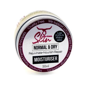NORMAL & DRY SKIN, FACE MOISTURISER, TALLOW BASED, NORMAL FACIAL SKIN, DRY FACIAL SKIN, LOW PUFA, MOISTURISER, REJUVENATE