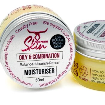 OILY & COMBINATION SKIN TYPES, FACE MOISTURISER, TALLOW BASED, BALANCING MOISTURISER, LOW PUFA