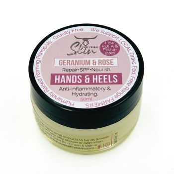 HANDS & HEELS, TALLOW BALM, GERANIUM & ROSE, HAND BALM, HEEL BALM