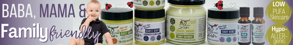 PURE PRIMAL SKIN, BABY CARE RANGE, BABY SKINCARE, LOW PUFA, PTHTALATE FREE SKINCARE, WHOLE FAMILY FRIENDLY, TALLOW SKINCARE, WATERLESS SKINCARE