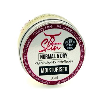 NORMAL DRY SKIN, FACE MOISTURISER, LOW PUFA, REJUVENATING, REPAIR, NORMAL FACIAL SKIN, DRY FACIAL SKIN. TALLOW BASED, PHTHALATE FREE