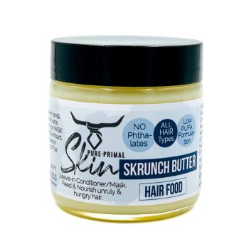 SKRUNCH BUTTER, TALLOW HAIR MASK, BEARD BUTTER, MULTIPURPOSE, TALLOW BASED, NATURAL, PHTHALATE FREE, LOW PUFA, HAIR FOOD, NOURISHING, REPAIR SERUM, REPAIR MASK, HAIR REPAIR