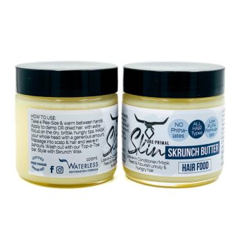 SKRUNCH BUTTER, TALLOW HAIR MASK, BEARD BUTTER, MULTIPURPOSE, TALLOW BASED, NATURAL, PHTHALATE FREE, LOW PUFA, HAIR FOOD, NOURISHING, REPAIR SERUM, REPAIR MASK, HAIR REPAIR