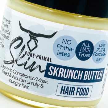 SKRUNCH BUTTER, TALLOW HAIR MASK, BEARD BUTTER, MULTIPURPOSE, TALLOW BASED, NATURAL, PHTHALATE FREE, LOW PUFA, HAIR FOOD, NOURISHING, REPAIR SERUM, REPAIR MASK, HAIR REPAIR
