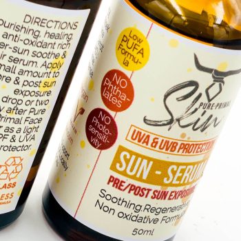 SUN SERUM, FACE & BODY SUNSCREEN, LOW PUFA, LOW OXIDATIVE OILS, PRE & POST SUN EXPOSURE, LITE DAILY SUNSCREEN