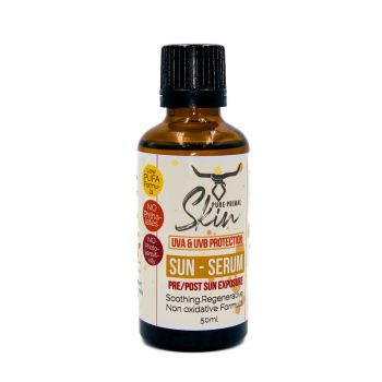 SUN SERUM, FACE & BODY SUNSCREEN, LOW PUFA, LOW OXIDATIVE OILS, PRE & POST SUN EXPOSURE, LITE DAILY SUNSCREEN