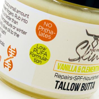 tallow butta, body butter, tallow, nourishing, body moisturiser, skin butter, low pufa, phthalate free, naturally scented
