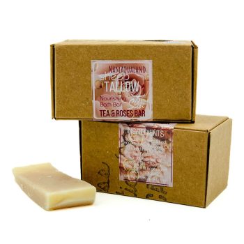 TEA & ROSES TALLOW SOAP BAR, TALLOW BATH SOAP, TALLOW, NATURALLY SCENTED SOAP, GREYWATER SAFE SOAP, ECO