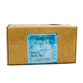 TOP-2-TOE BAR, HAIR SOAP, SHAMPOO SOAP, FACE SOAP, BODY SOAP, TALLOW SOAP, TALLOW BASED, 3-IN-1, MULTIPURPOSE, NATURAL, ECO, GREYWATER SAFE, PURE PRIMAL SKIN, FACE BAR, NORMAL SKIN TYPES