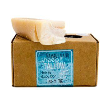 TOP-2-TOE BAR, HAIR SOAP, SHAMPOO SOAP, FACE SOAP, BODY SOAP, TALLOW SOAP, TALLOW BASED, 3-IN-1, MULTIPURPOSE, NATURAL, ECO, GREYWATER SAFE, PURE PRIMAL SKIN, FACE BAR, NORMAL SKIN TYPES