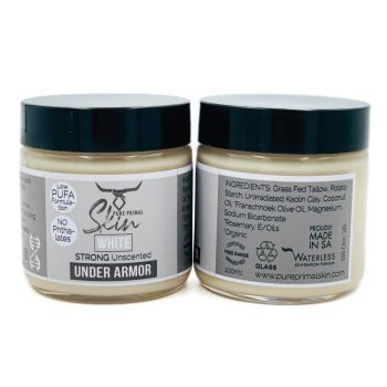 UNDER ARMOR, NATURAL DEODORANT, TALLOW BASED, WATERLESS SKINCARE, CHEMICAL FREE, LOW PUFA, PHTHALATE FREE, STRONG BODY ODOUR, NON CARCINOGENIC