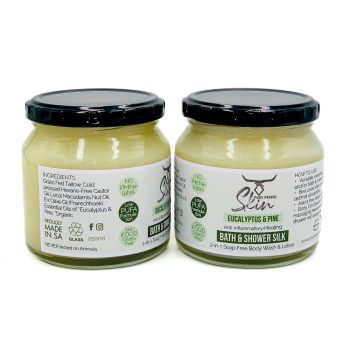 BATH & SHOWER SILKS, 2-in-1 Soap Free Body Wash & Lotion, LOW PUFA SKINCARE, BATH & SHOWER SILKS, EUCALYPTUS & PINE, PHTHALATE FREE SKINCARE