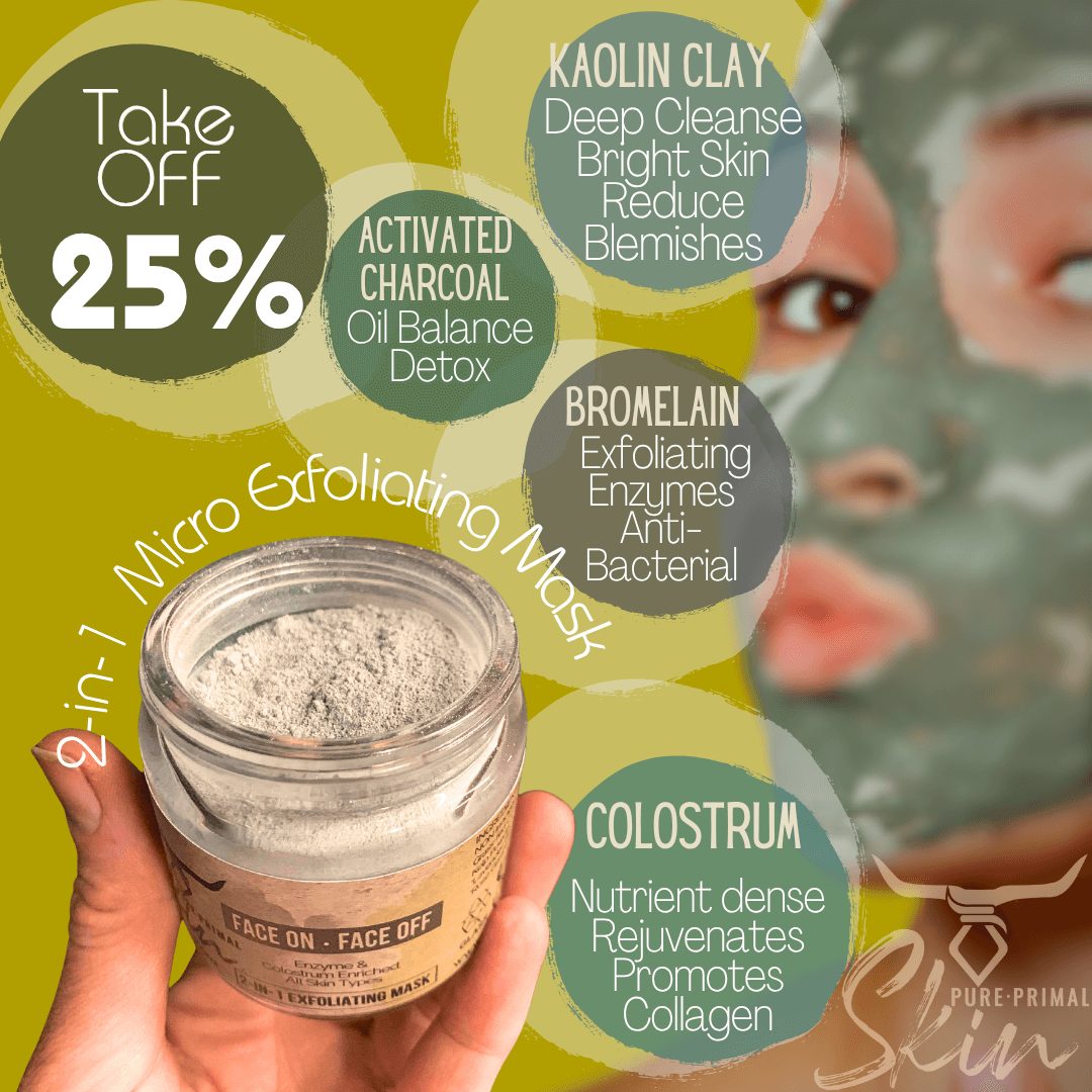 july promotion, pure primal skin, low pufa skincare, 25% discount,