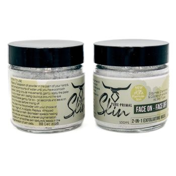 FACE ON FACE OFF, MASK, 2-IN-1, MULTIFUNCTIONAL PRODUCT, COLOSTRUM & BROMELAIN MASK, CHAMOMILE MASK, REJUVENATING, OIL CONTROL MASK, LIGHT EXFOLIATION, NATURAL