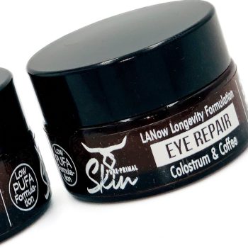 EYE REPAIR, LANOW EYE REPAIR, LANOW LONGEVITY FORMULATION, COLOSTRUM & COFFEE, LANOLIN & TALLOW BASED, NUTRIENT DENSE, COLOSTRUM, LOW PUFA, PHTHALATE FREE