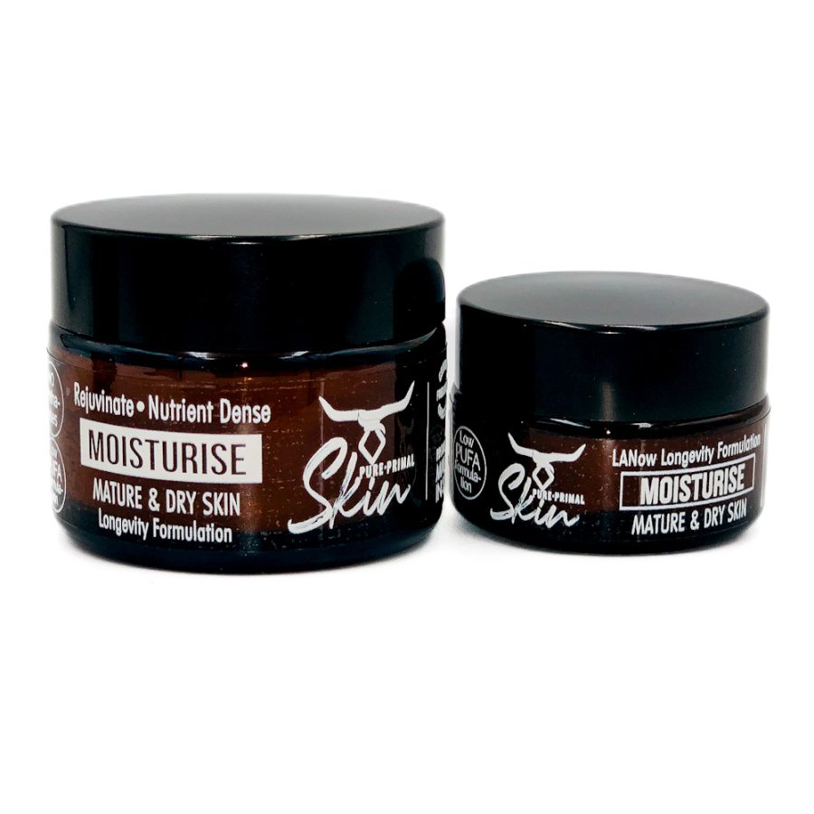 MATURE & DRY SKIN, MOISTURISE, LANOW, LANOLIN, FACE, REJUVENATING, NUTRIENT DENSE, LONGEVITY FORMULATION, TALLOW & LANOLIN BASED FACE CREAM, LOW PUFA SKINCARE, PHTHALATE FREE