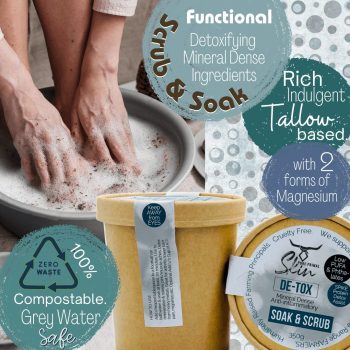 BODY SOAK & SCRUB, DETOX, MINERAL DEFENCE, ANTI-INFLAMMATORY, LOW PUFA, SPIKE PROTEIN DETOX