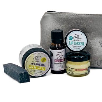 OILY & COMBINATION SKIN STARTER/TRAVEL POUCHES, OILY SKIN TYPES, ACNE, COMBINATION SKIN, TEENAGER PROBLEM SKIN, STARTER KIT, TRAVEL POUCHES, STARTER/TRAVEL POUCHES, SAMPLE PACKS, PURE PRIMAL SKIN, TALLOW BASED SKINCARE, LOW PUFA SKINCARE, PHTHALATE FREE SKINCARE