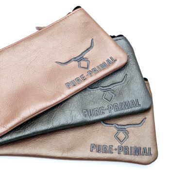 Pink_Pewter_Gold Leather Pouches-2 GENUINE LEATHER POUCHES, DURABLE, TRAVEL POUCHES, STARTER KITS, SAMPLE KITS