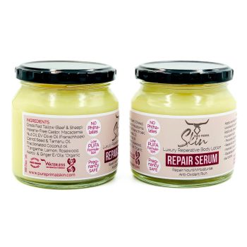 REPAIR SERUM, TALLOW BASED, LOW PUFA, PREGNANCY SAFE, REPARATIVE BODY LOTION, PHTHALATE FREE