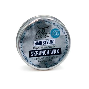 SKRUNCH WAX, HAIR STYLING, LOW PUFA, NATURAL, PHTHALATE FREE, TALLOW BASED, HAIR WAX, HAIRCARE, BEARD STYLING, MOUSTACHE STYLING