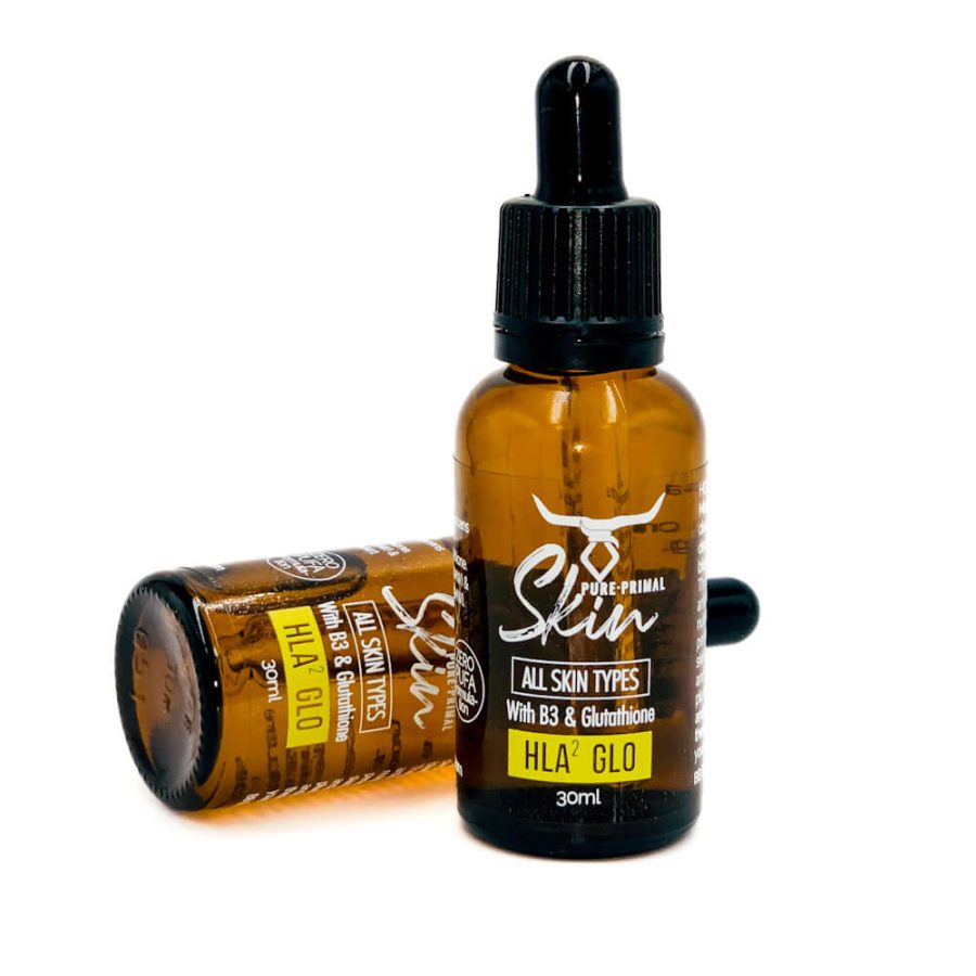 HLA² Glo Ⓥ Facial Serum, Hyaluronic Acid, Facial Serum, ZERO PUFA, B3, HLA, Glutathione,
