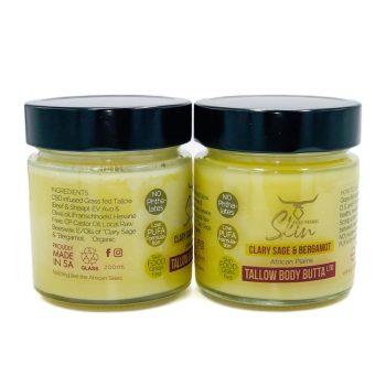 TALLOW BODY BUTTA, LIMITED EDITION, AFRICAN PLAINS, CLARY SAGE & BERGAMOT, LOW PUFA SKINCARE, TALLOW, TALLOW SKINCARE