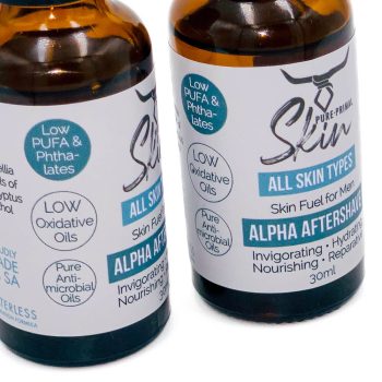 ALPHA AFTERSHAVE, FACIAL OIL, AFTERSHAVE, LITE FACIAL MOISTURISER, LOW PUFA SKINCARE, LOW OXIDATIVE OILS,