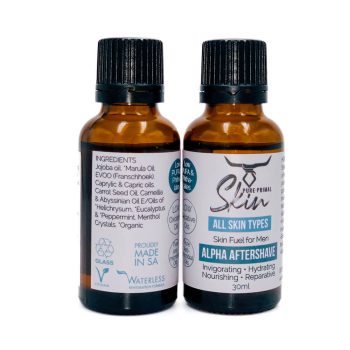 ALPHA AFTERSHAVE, FACIAL OIL, AFTERSHAVE, LITE FACIAL MOISTURISER, LOW PUFA SKINCARE, LOW OXIDATIVE OILS,
