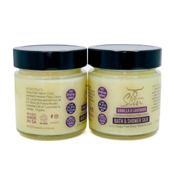 BATH & SHOWER SILK, BODY WASH, BODY LOTION, TALLOW BASED, 2-in-1 Soap Free Body Wash & Lotion, LOW PUFA Skincare, Multipurpose, BATH & SHOWER SILKS, NATURALLY SCENTED