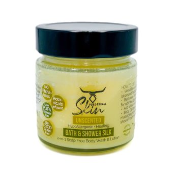 BATH & SHOWER SILK, BODY WASH, BODY LOTION, TALLOW BASED, 2-in-1 Soap Free Body Wash & Lotion, LOW PUFA Skincare, Multipurpose, BATH & SHOWER SILKS, NATURALLY SCENTED
