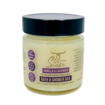 BATH & SHOWER SILK, BODY WASH, BODY LOTION, TALLOW BASED, 2-in-1 Soap Free Body Wash & Lotion, LOW PUFA Skincare, Multipurpose, BATH & SHOWER SILKS, NATURALLY SCENTED