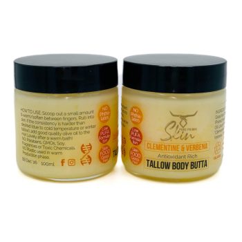 TALLOW BODY BUTTA, CLEMENTINE & VERBENA, TALLOW, LOW PUFA SKINCARE, NATURAL, BODY CARE, TALLOW SKINCARE