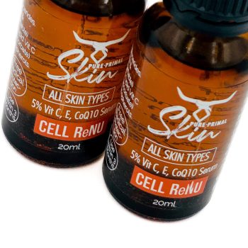 CELL ReNU Closeup-2 CELL RENU, VIT C, VIT E, COQ10, FACIAL SERUM, ALL SKIN TYPES, CELL RENEWAL, SKIN RENEWAL, OIL BASED SERUM, LOW PUFA SKINCARE