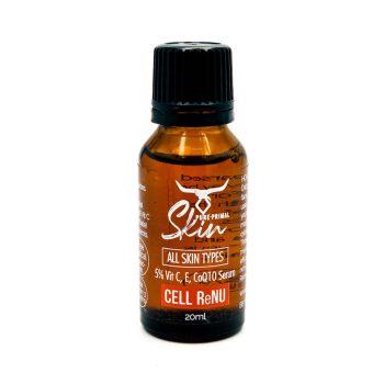 CELL RENU, VIT C, VIT E, COQ10, FACIAL SERUM, ALL SKIN TYPES, CELL RENEWAL, SKIN RENEWAL, OIL BASED SERUM, LOW PUFA SKINCARE
