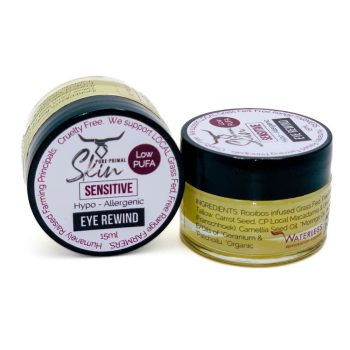 EYE REWIND, EYE CREAM, HYPOALLERGENIC, TALLOW BASED, SENSITIVE SKIN, SENSITIVE EYE AREA, LOW PUFA, EYE REWIND SENSITIVE