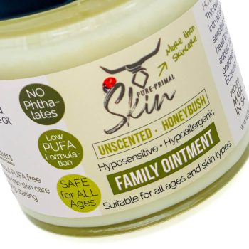 FAMILY OINTMENT, TALLOW OINTMENT, SAFE FOR ALL AGES, LOW PUFA, LOW PUFA SKINCARE, SENSITIVE SKIN, ECZEMA SKIN, WHOLE FAMILY FRIENDLY, UNSCENTED